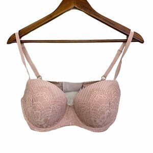 Victoria's Secret Women's Pink Dream Angels Lined Demi Lace Bra Size 34DD